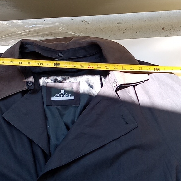 New Men size 52 all-weather coat black with lining - Picture 7 of 8